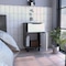 Tuhome Kaia Z Nightstand, One Drawer, One Cabinet, Four Legs, Superior Top, Smokey Oak/White CIB7915 - alternate 7